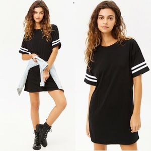 Varsity-striped t-shirt dress forever 21